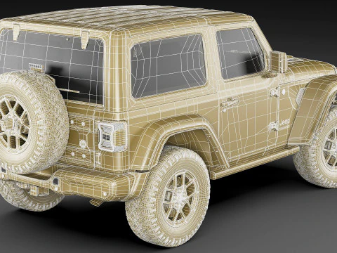 Jeep Wrangler 2 door 2024 3D Model