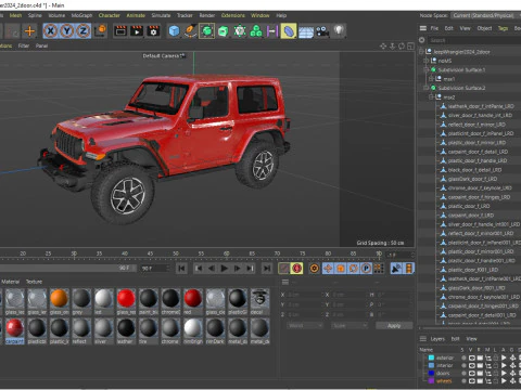 Jeep Wrangler 2 door 2024 3D Model
