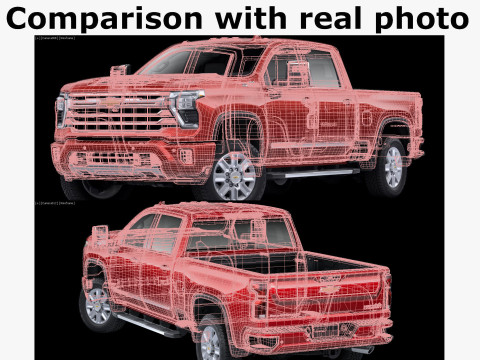 Pick-up Truck Silverado 2500 HD 2024 High Country Modelo 3D