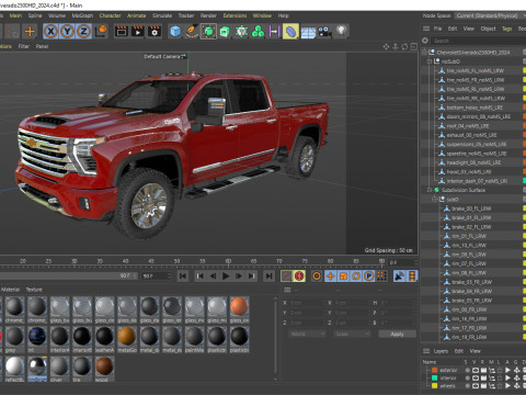 Pick-up Truck Silverado 2500 HD 2024 High Country Modelo 3D