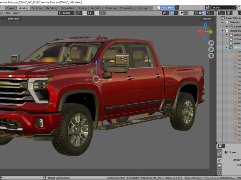 Pick-up Truck Silverado 2500 HD 2024 High Country Modelo 3D