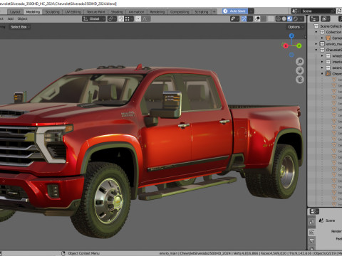 Pick-up Silverado 3500 HD Dually 2024 High Country Model 3D
