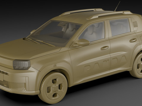 Fiat Grande Panda 2025 3D Модель