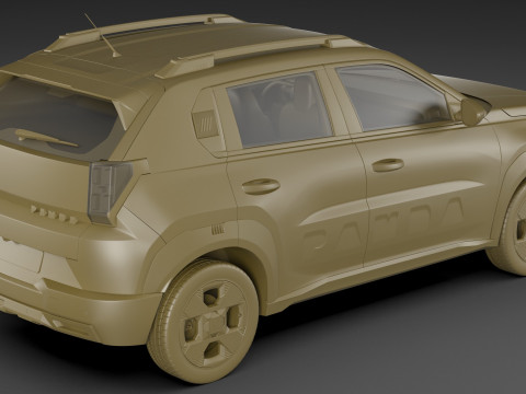 Fiat Grande Panda 2025 3D Модель