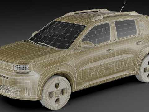Fiat Grande Panda 2025 3D Модель