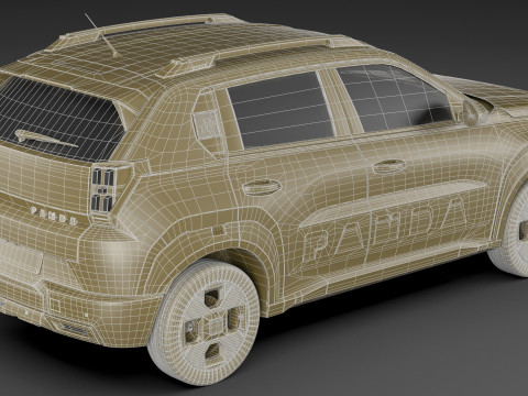 Fiat Grande Panda 2025 3D Модель