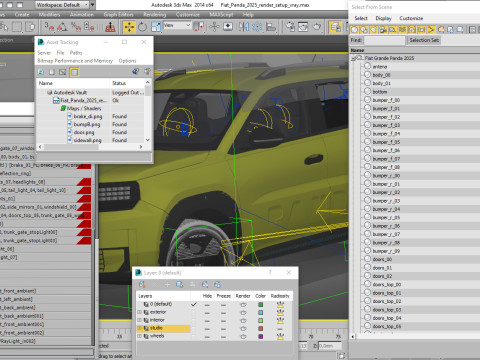 Fiat Grande Panda 2025 3D Модель