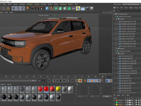 Fiat Grande Panda 2025 3D Модель