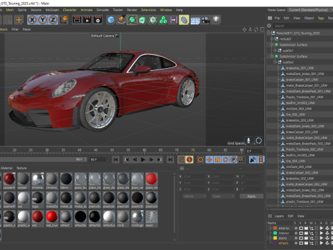 Porsche 911 GT3 Touring 2025 3Dモデル