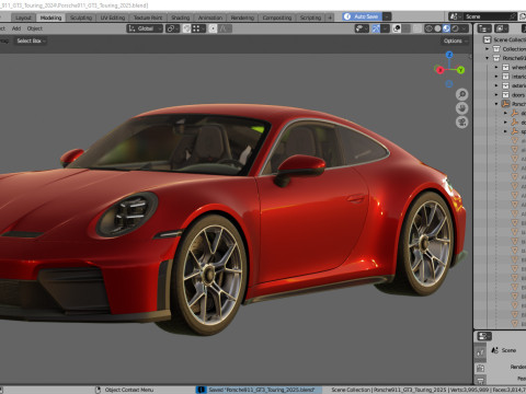 Porsche 911 GT3 Touring 2025 3Dモデル