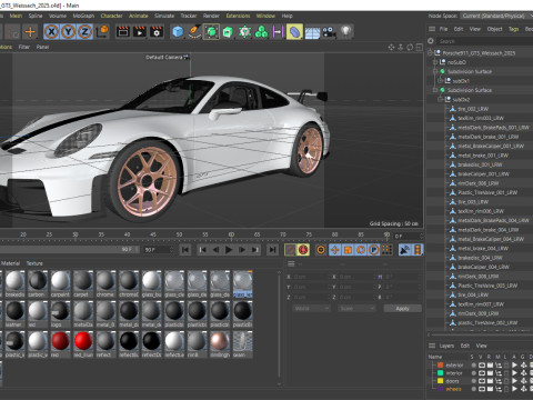 Porsche 911 GT3 Weissach 2025 Model 3D