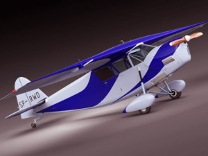 propeller airplane rwd5 3D मॉडल