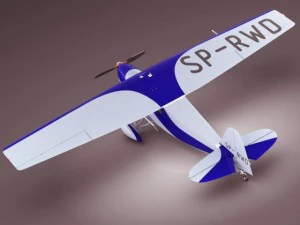 propeller airplane rwd5 3D Model