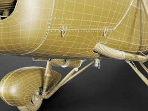 propeller airplane rwd5 3D Model