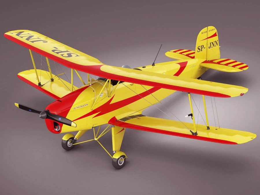 bucker bu131 jungmann tatra t131 3D Model .c4d .max .obj .3ds .fbx .stl .blend 