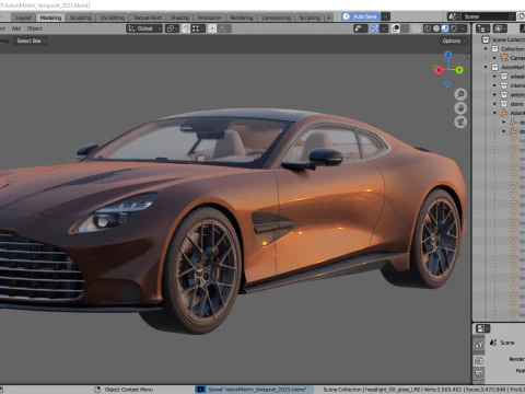 Aston Martin Vanquish 2025 3D Model