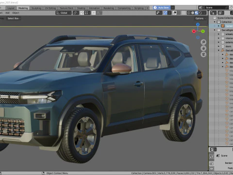 Dacia Bigster 2025 3D Model