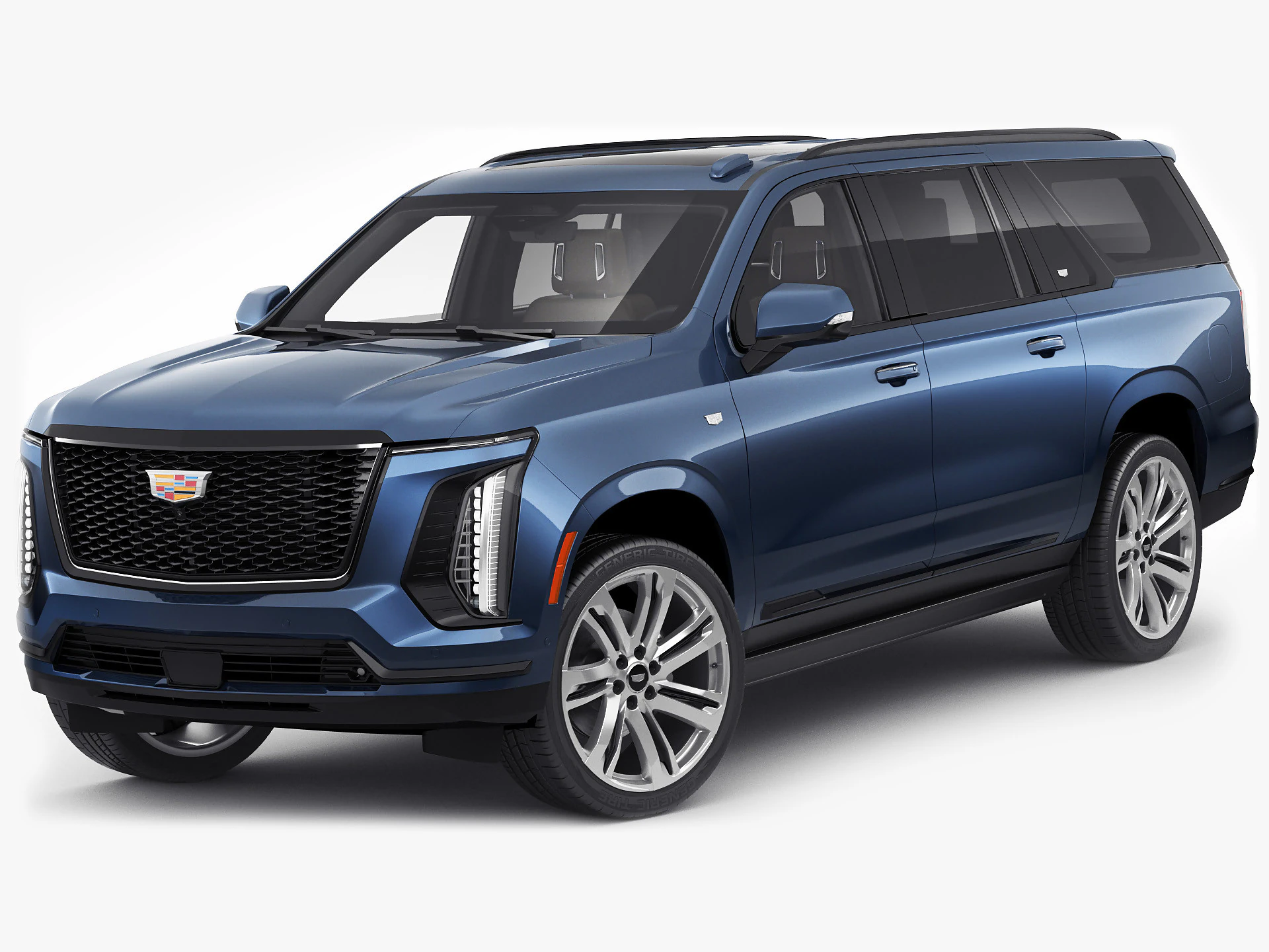 Escalade ESV SUV 2025 3D Model .c4d .max .obj .3ds .fbx .stl .blend 