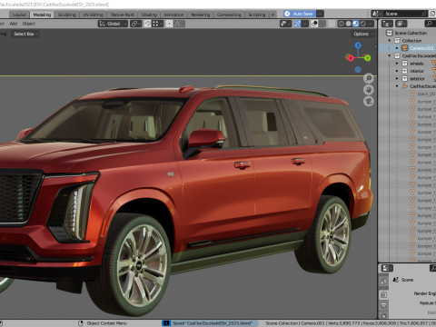 Escalade ESV SUV 2025 3D Model