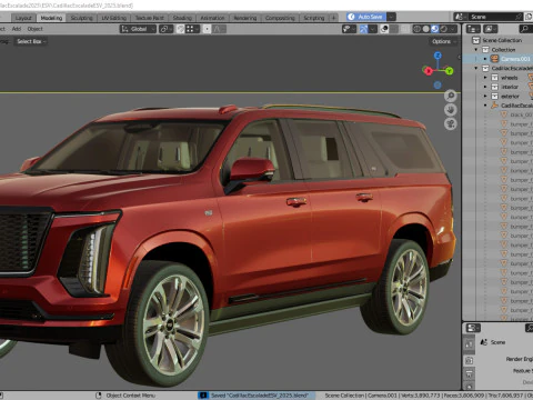 Escalade ESV SUV 2025 3D Model