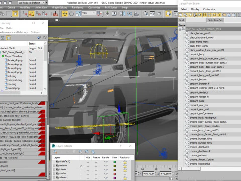 Pick-up Sierra Denali 2500HD Ultimate 2024 Modèle 3D
