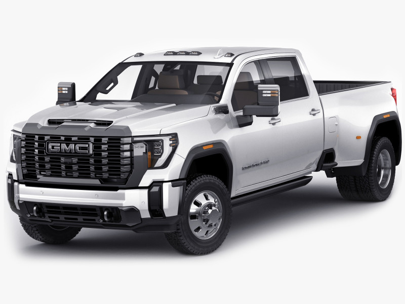 Pick-up Sierra 3500HD Dually Denali Ultimate 2024 Modèle 3D .c4d .max .obj .3ds .fbx .stl .blend