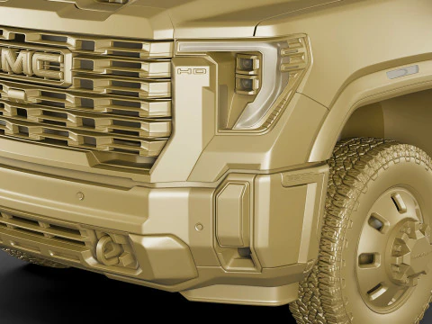Pick-up Sierra 3500HD Dually Denali Ultimate 2024 3D Model