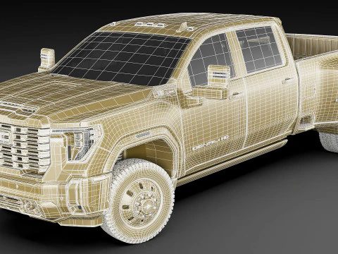 Pick-up Sierra 3500HD Dually Denali Ultimate 2024 3D Model