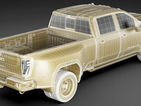 Pick-up Sierra 3500HD Dually Denali Ultimate 2024 3D Model