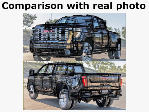 Pick-up Sierra 3500HD Dually Denali Ultimate 2024 Modèle 3D