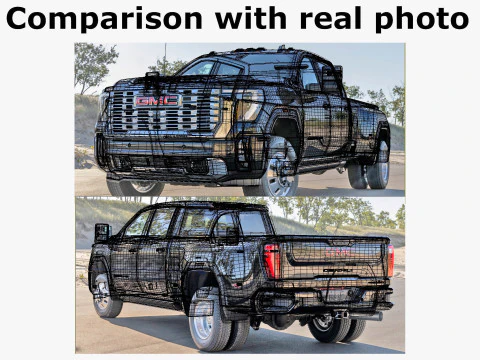 Pick-up Sierra 3500HD Dually Denali Ultimate 2024 3D Model