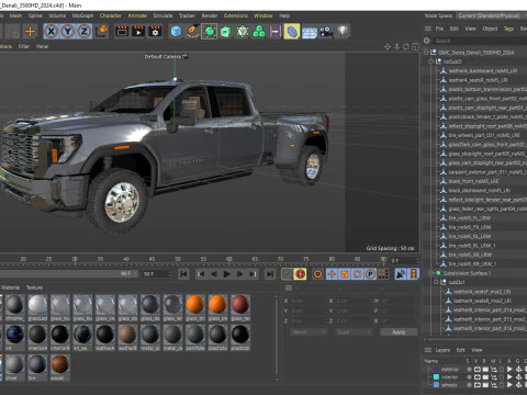 Pick-up Sierra 3500HD Dually Denali Ultimate 2024 3D Model