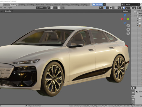 Audi A6 e-tron sportback 2025 3D-Modell