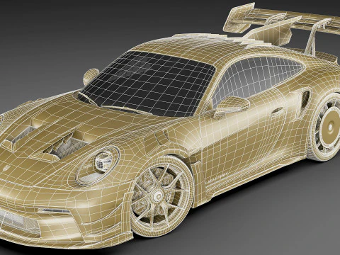 Porsche 911 GT3 RS 992 Manthey-kit 2025 3D Model