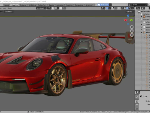 Porsche 911 GT3 RS 992 Manthey-kit 2025 3D Model