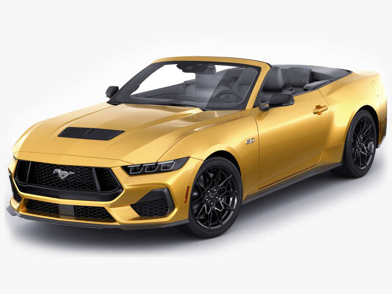 Mustang 2024 Convertible GT Modèle 3D .c4d .max .obj .3ds .fbx .stl .blend