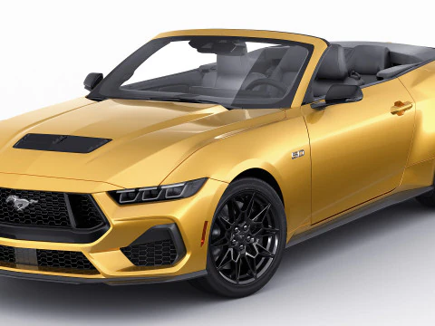Mustang 2024 Convertible GT 3D Model