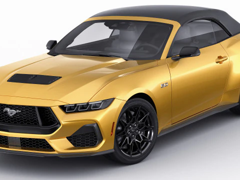 Mustang 2024 Convertible GT 3D Model
