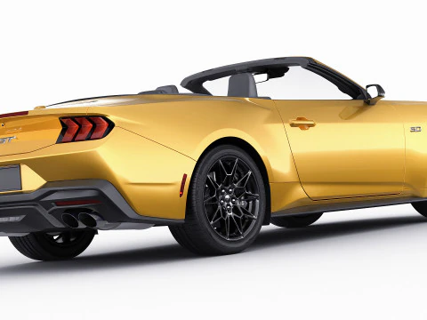 Mustang 2024 Convertible GT 3D Model