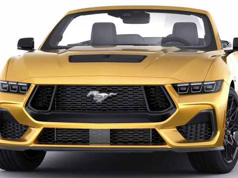 Mustang 2024 Convertible GT 3D Model