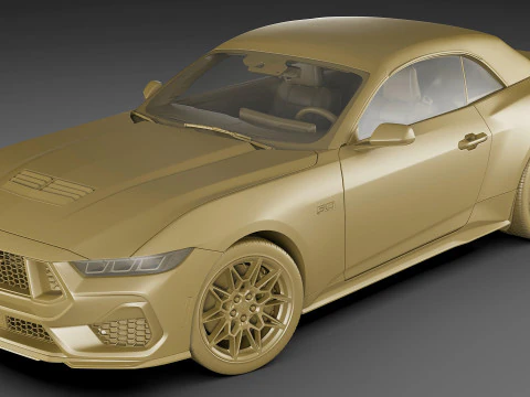 Mustang 2024 Convertible GT 3D Model