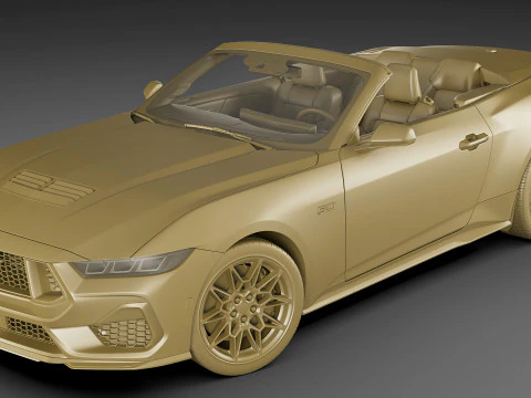 Mustang 2024 Convertible GT 3D Model