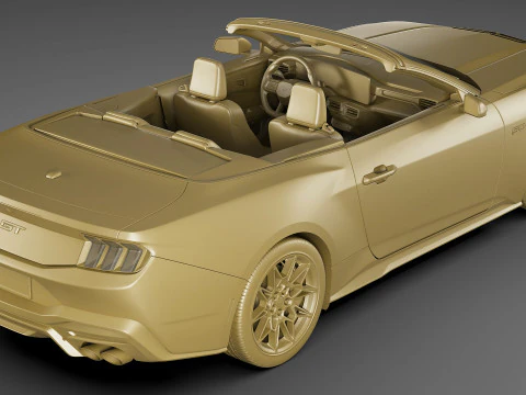 Mustang 2024 Convertible GT 3D Model