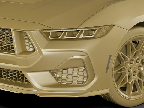 Mustang 2024 Convertible GT 3D Model