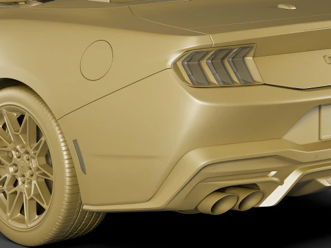 Mustang 2024 Convertible GT 3D Model