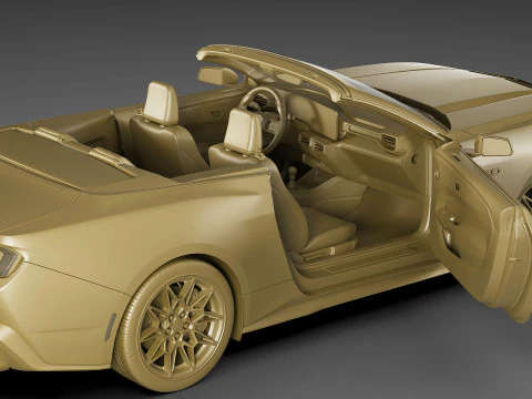 Mustang 2024 Convertible GT 3D Model