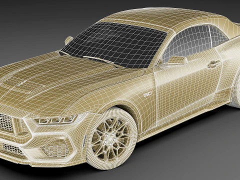 Mustang 2024 Convertible GT 3D Model