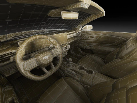 Mustang 2024 Convertible GT 3D Model