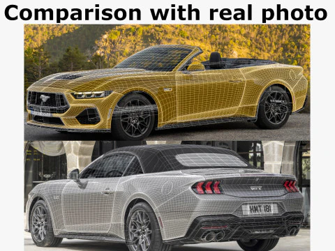 Mustang 2024 Convertible GT 3D Model