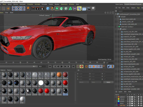 Mustang 2024 Convertible GT 3D Model